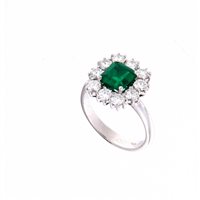 Ringe Crivelli Dame SMERALDO in Gold Smeraldo 110-CONT SM 1.52